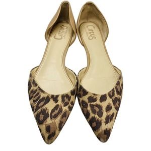 Circus By Sam Edelman Pointed Toe Flats Animal Print Size 7 Shoes D’Orsay